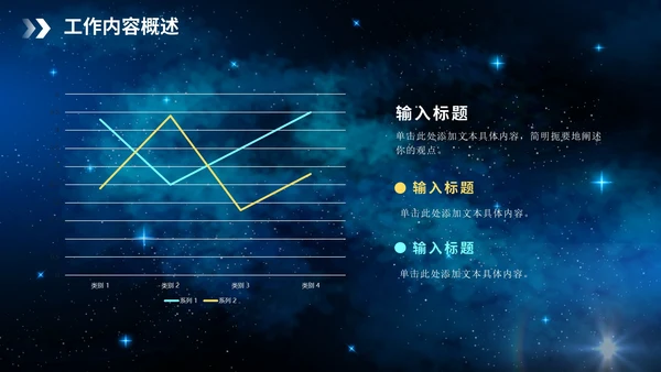 科技星空大气年度述职报告PPT模板
