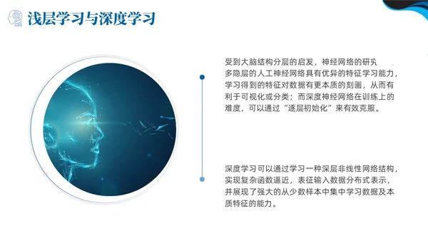 深度学习蓝色简约PPT