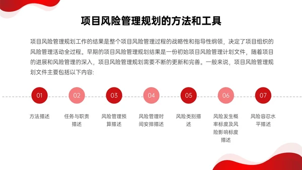 红色形状简约实拍项目风险管理pptpmp项目管理项目管理流程pmp项目管理（补充）
