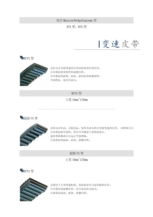 V型皮带结构和标准