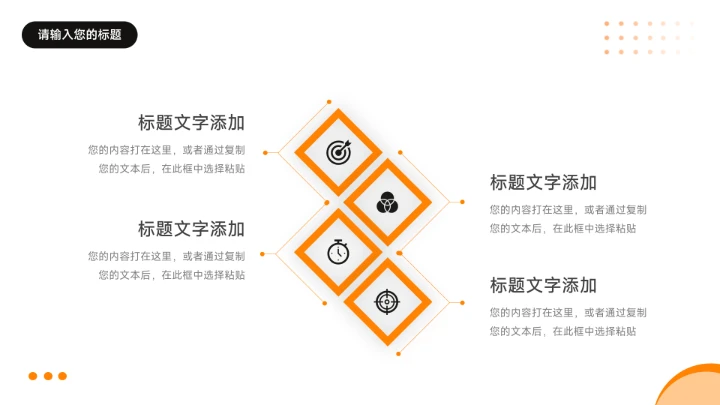 橙色极简留白主题工作汇报PPT模板