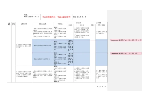 《危险化学品从业单位安全生产标准化评审标准》自评打.docx