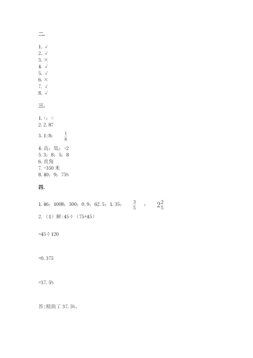 苏教版数学小升初模拟试卷含完整答案（各地真题）.docx