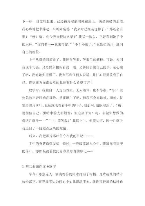 初二命题作文800字(精选5篇).docx