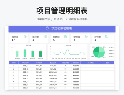 项目管理明细表