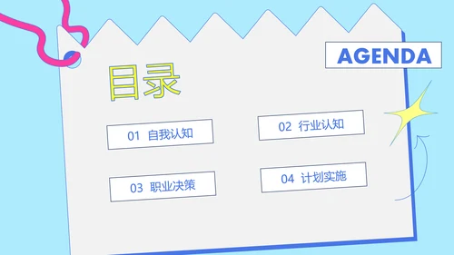 彩色几何风职业规划PPT模版
