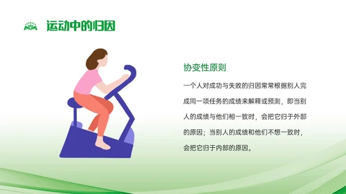 绿色简约运动心理学说课课件PPT模板
