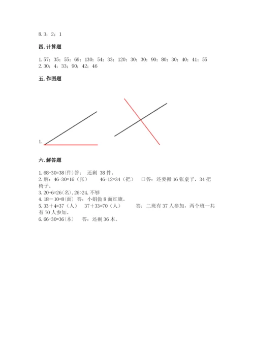 2022人教版二年级上册数学期中测试卷附答案【综合卷】.docx