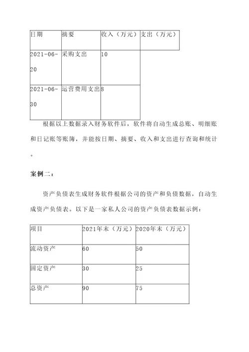 私人公司财务软件开发方案