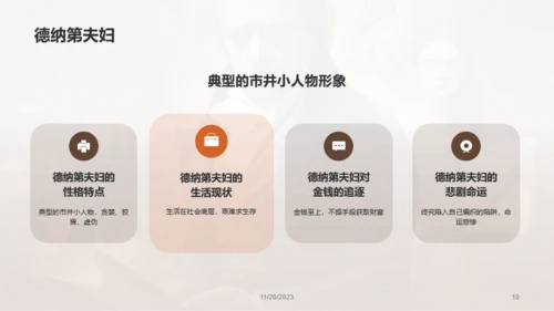 棕色复古读书笔记悲惨世界PPT模板