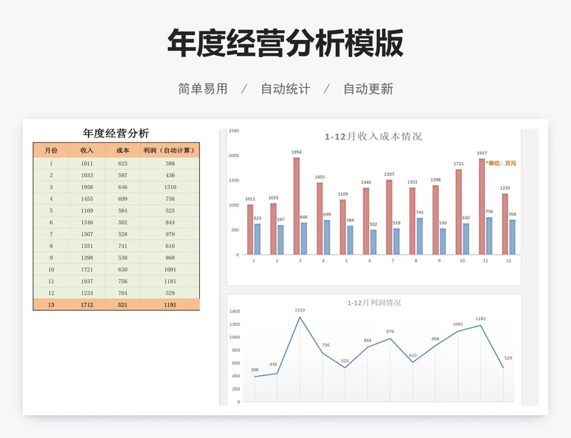 年度经营分析模版