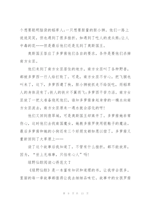 绿野仙踪阅读心得范文10篇.docx