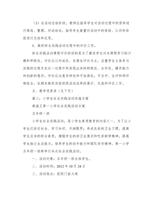 小学劳动实践活动实施计划.docx