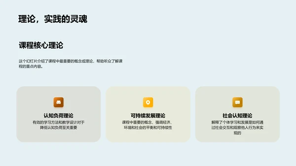 课程学习成果汇报PPT模板