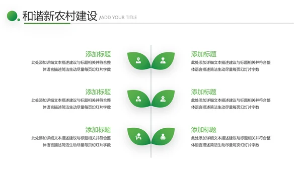 2021绿色和谐新农村建设魅力乡村建设旅游宣传通用PPT模板