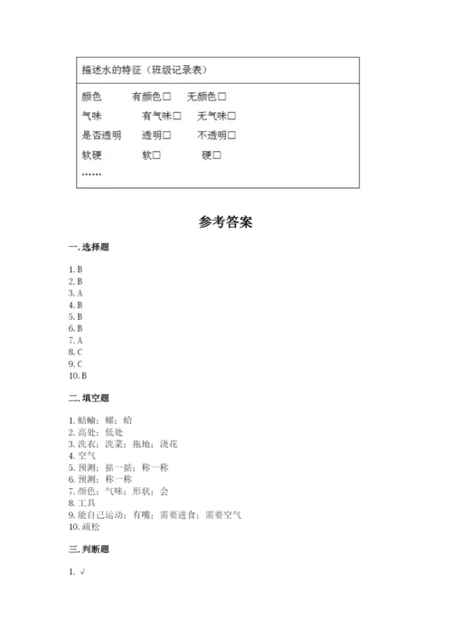 教科版一年级下册科学期末测试卷带答案（巩固）.docx