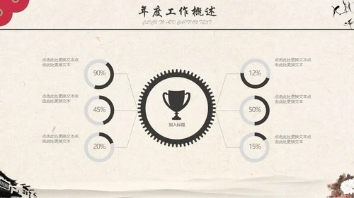古典水墨仙鹤封面工作汇报通用PPT模板