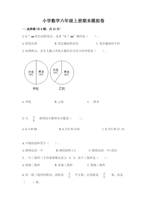 小学数学六年级上册期末模拟卷及完整答案（夺冠系列）.docx
