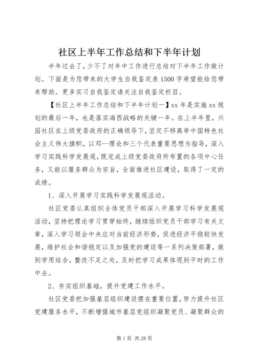 社区上半年工作总结和下半年计划.docx