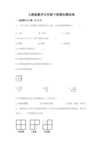 人教版数学五年级下册期末测试卷往年题考.docx