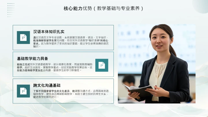 汉语言文学专业大学生职业生涯规划发展展示PPT模版