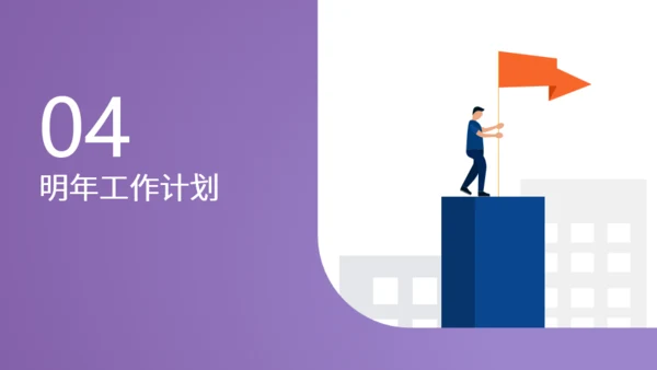 紫色年终工作业绩总结汇报通用PPT模板
