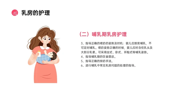粉红色简约风乳房护理相关知识培训PPT课件乳腺
