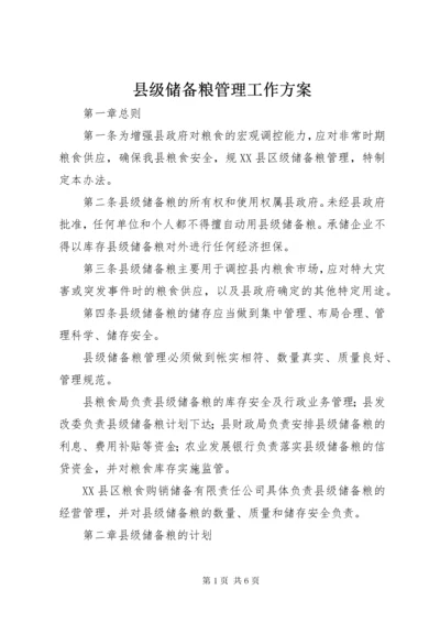 县级储备粮管理工作方案.docx