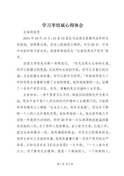 学习李培斌心得体会.docx