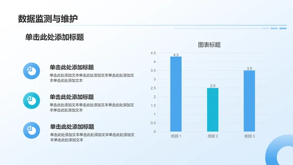 蓝色3D风数据分析报告PPT模板
