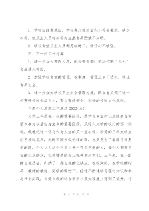 年度个人思想工作总结2022.docx