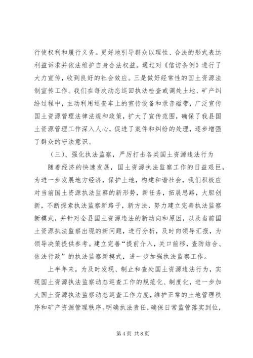 国土资源局信访综治维稳宣教工作汇报.docx