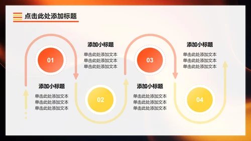橙黄色渐变简约风大学生自我介绍PPT模板