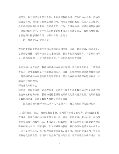 精编师德建设心得体会范文.docx