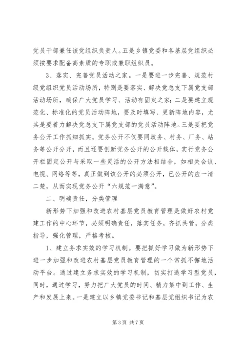 新形势下如何进一步加强和改进农村基层党员教育管理_1.docx