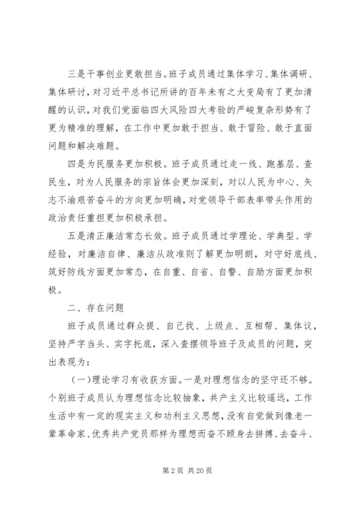 班子成员主题教育活动党员干部检视剖析材料.docx