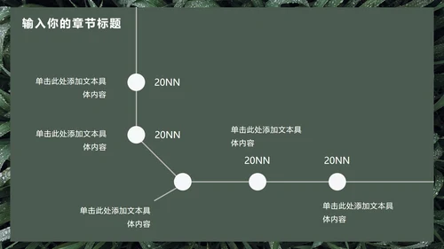 墨绿INS风小清新实景草地教学PPT模板