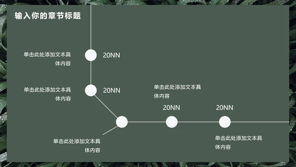 墨绿INS风小清新实景草地教学PPT模板