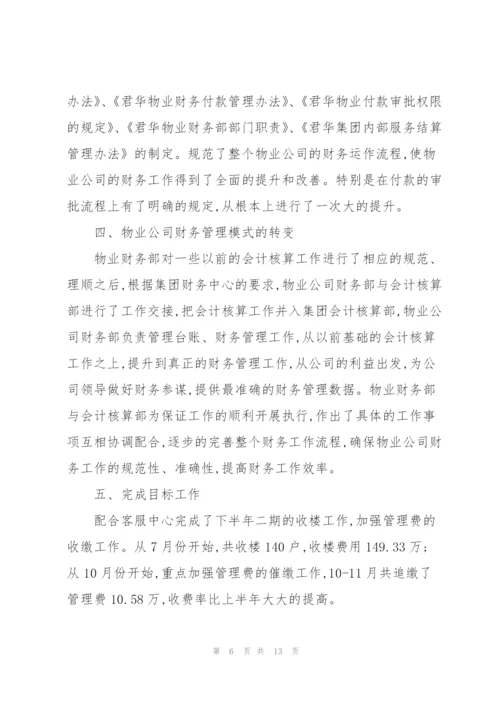 物业财务年度个人工作总结.docx