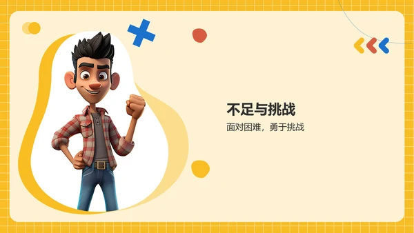 黄色创意个人年终总结PPT模板