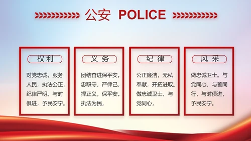 公安警察年终工作总结汇报PPT