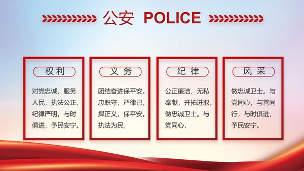 公安警察年终工作总结汇报PPT
