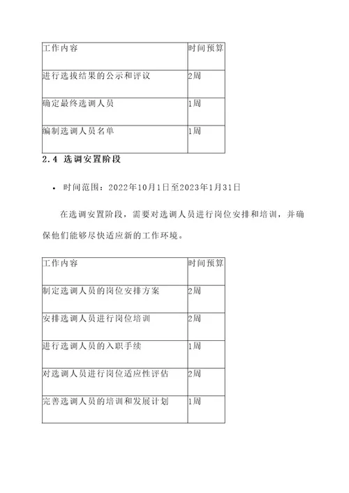 重庆选调时间分配工作方案