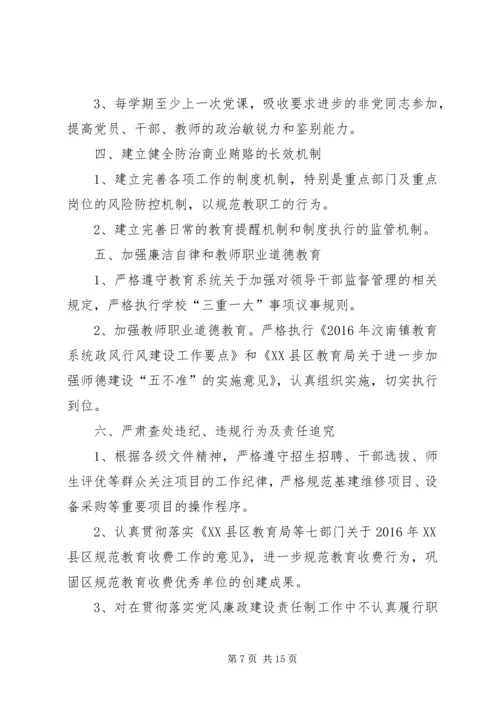 学校党风廉政建设责任书 (2).docx