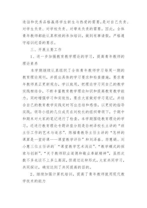 个人指导培养青年教师总结.docx