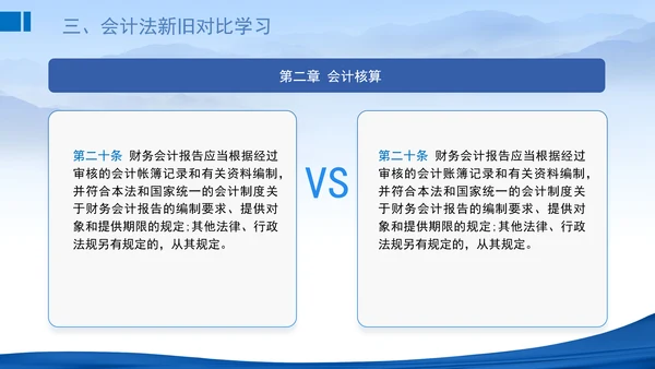 2024新修订中华人民共和国会计法新旧对比学习解读PPT