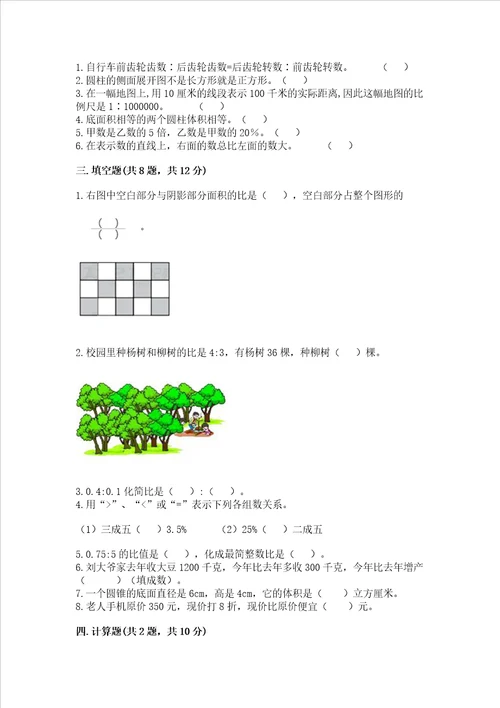 2023六年级下册数学期末测试卷含完整答案名校卷