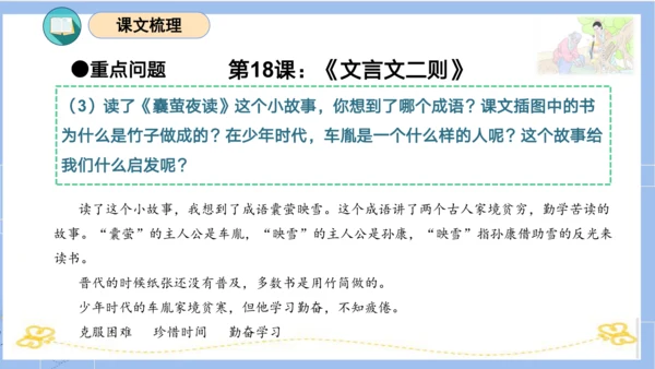 统编版四年级语文下册单元复习第六单元（复习课件）