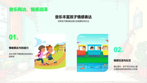 家庭音乐教育实践PPT模板