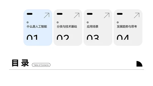 蓝色科技风人工智能介绍PPT模板